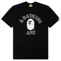Hand Drawn College Relaxed Fit Tee Black