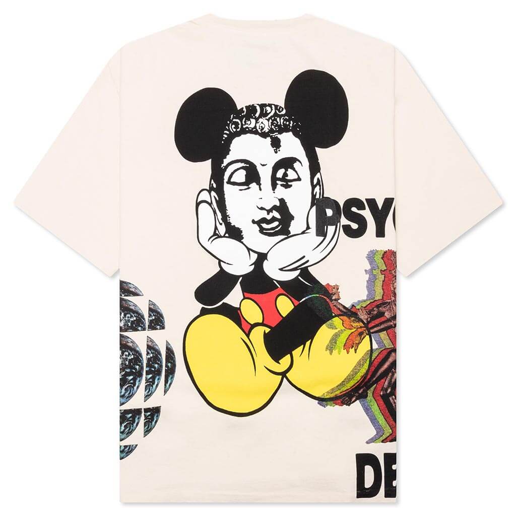 Allover Print Mash up Tee Natural