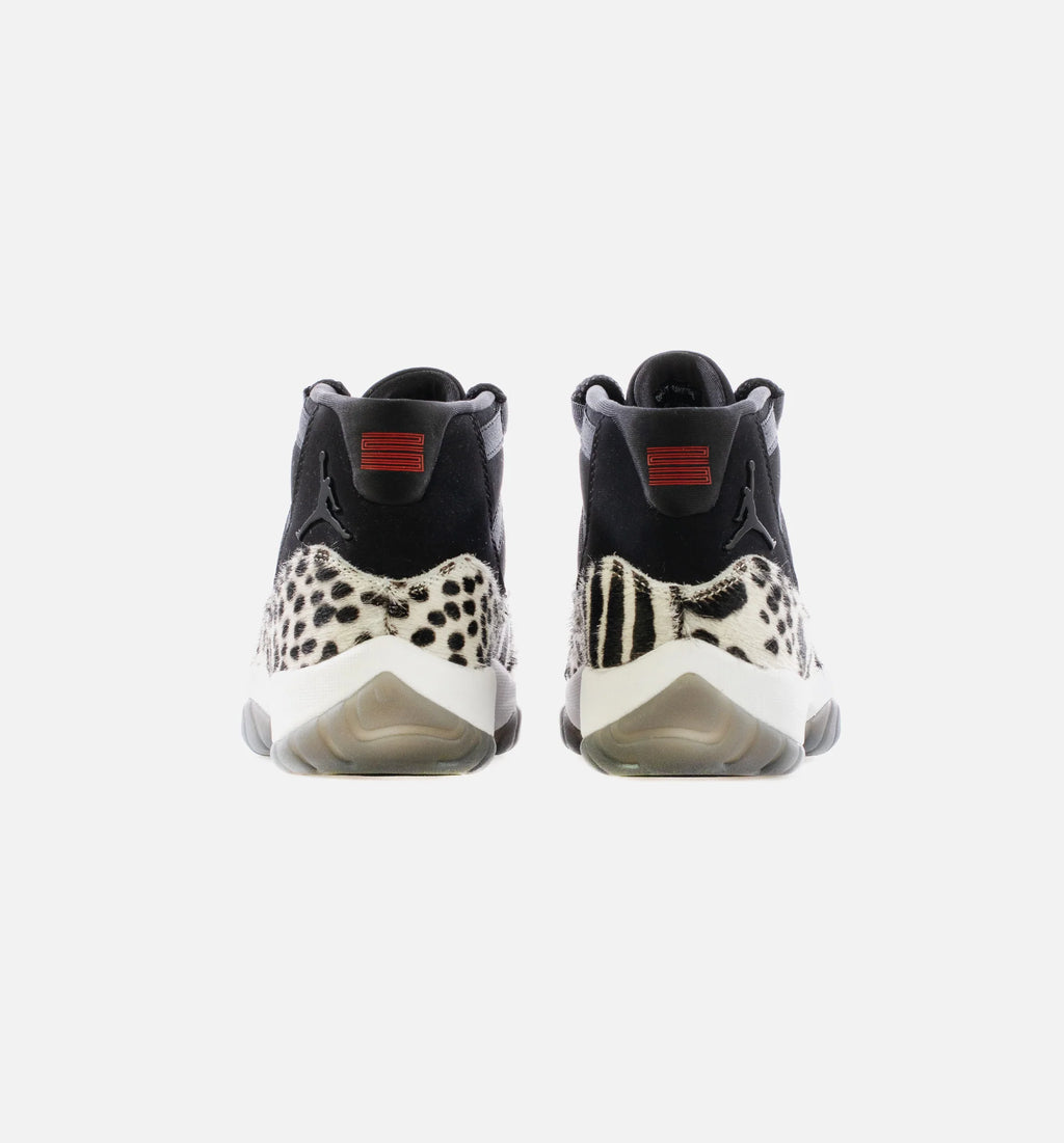 Air Jordan 11 Retro Black and White Womens Lifestyle Shoe Black Sail White Gym Red Free Shipping