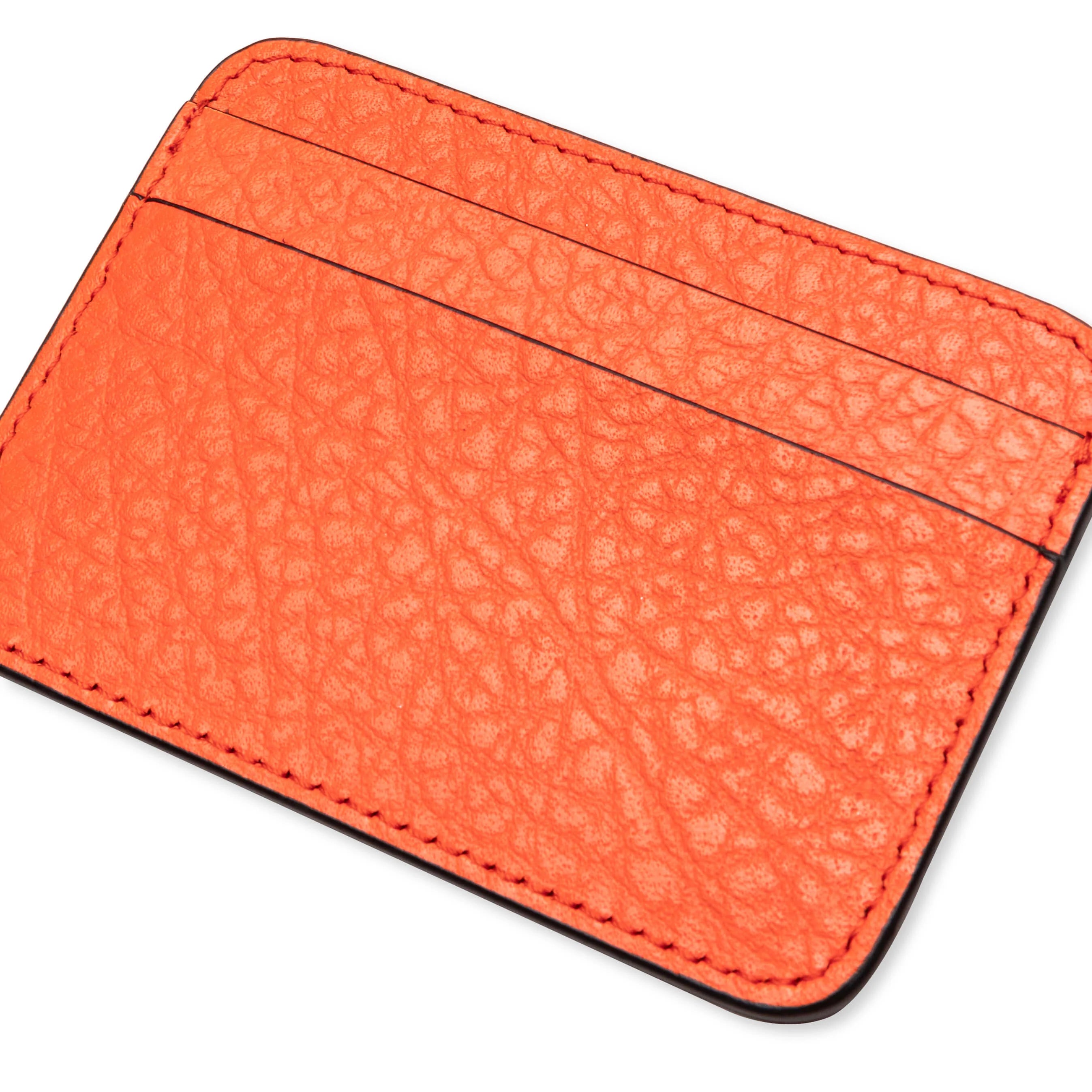 Leather Card Holder Fn Ux Slgs000275 Bright Orange
