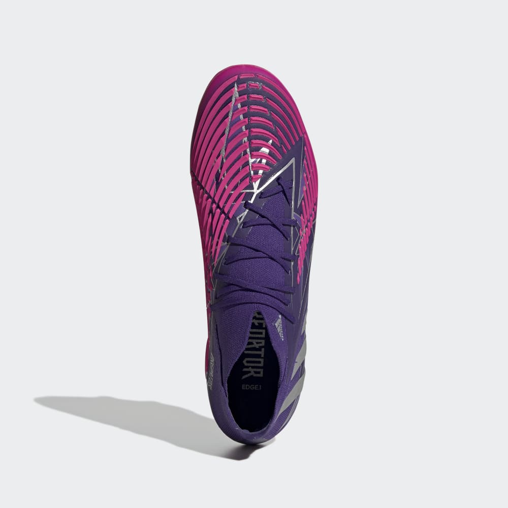 adidas Predator Edge1 FG Firm Ground Boots College Purple Silver Metallic Shock Pink