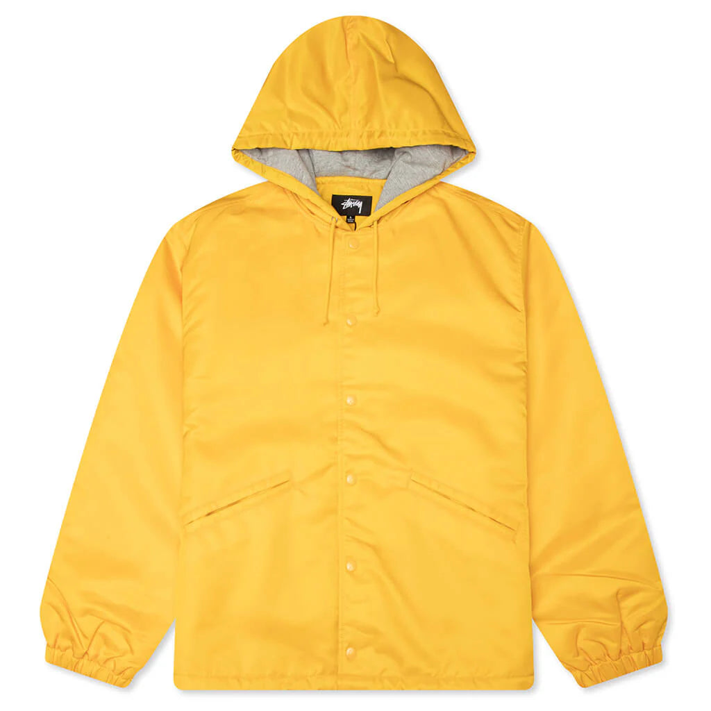 Hooded Coaches Jacket Yellow