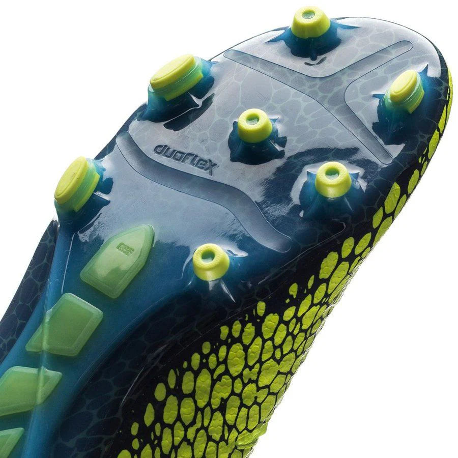 PUMA Evopower Vigor 1 Graphic FG Firm Ground Soccer Cleats Safety Yellow Silver