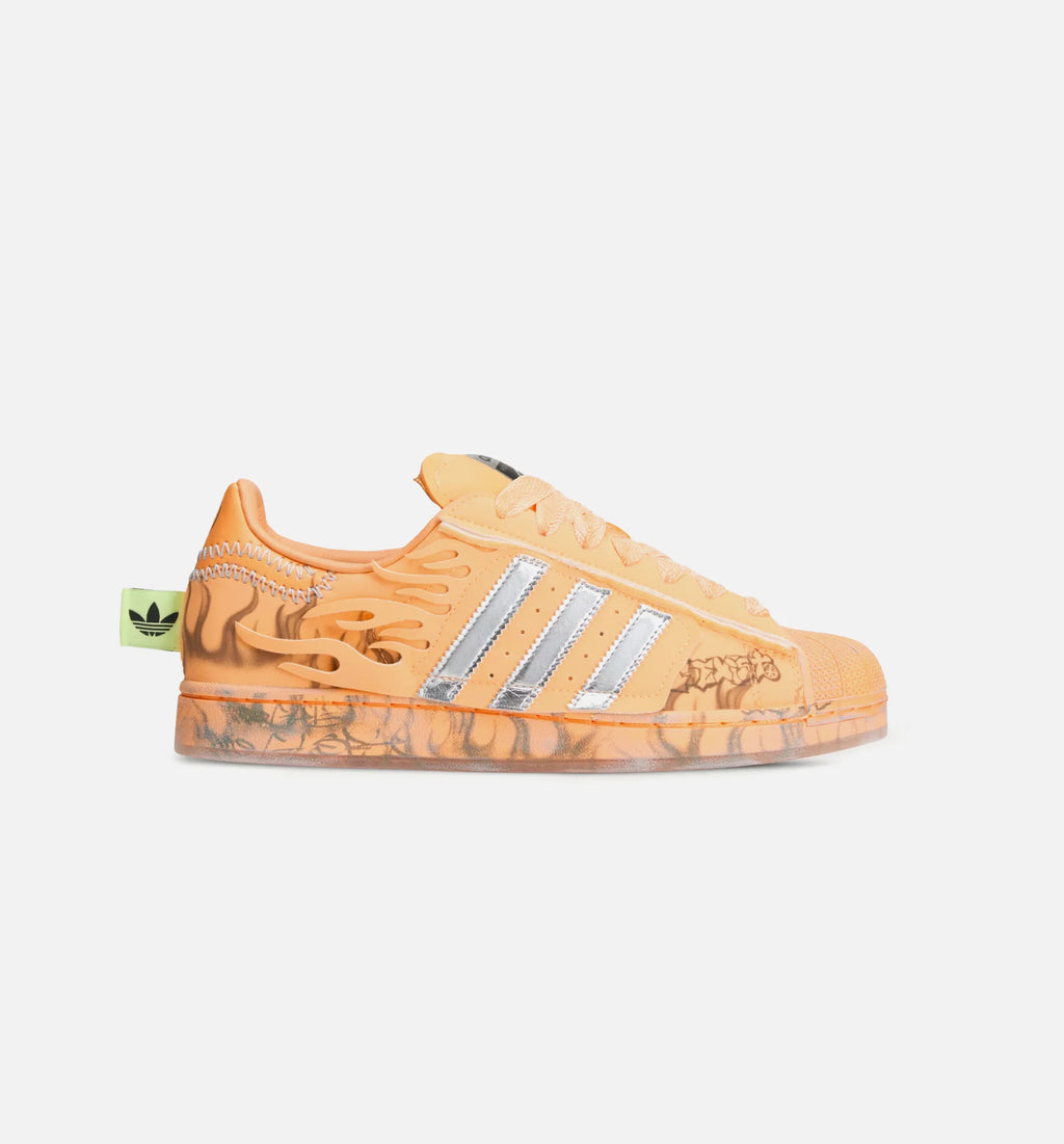 Hellstar Superstar II Mens Lifestyle Shoe Hazy Orange Silver Metallic Core Black Limit One Per Customer