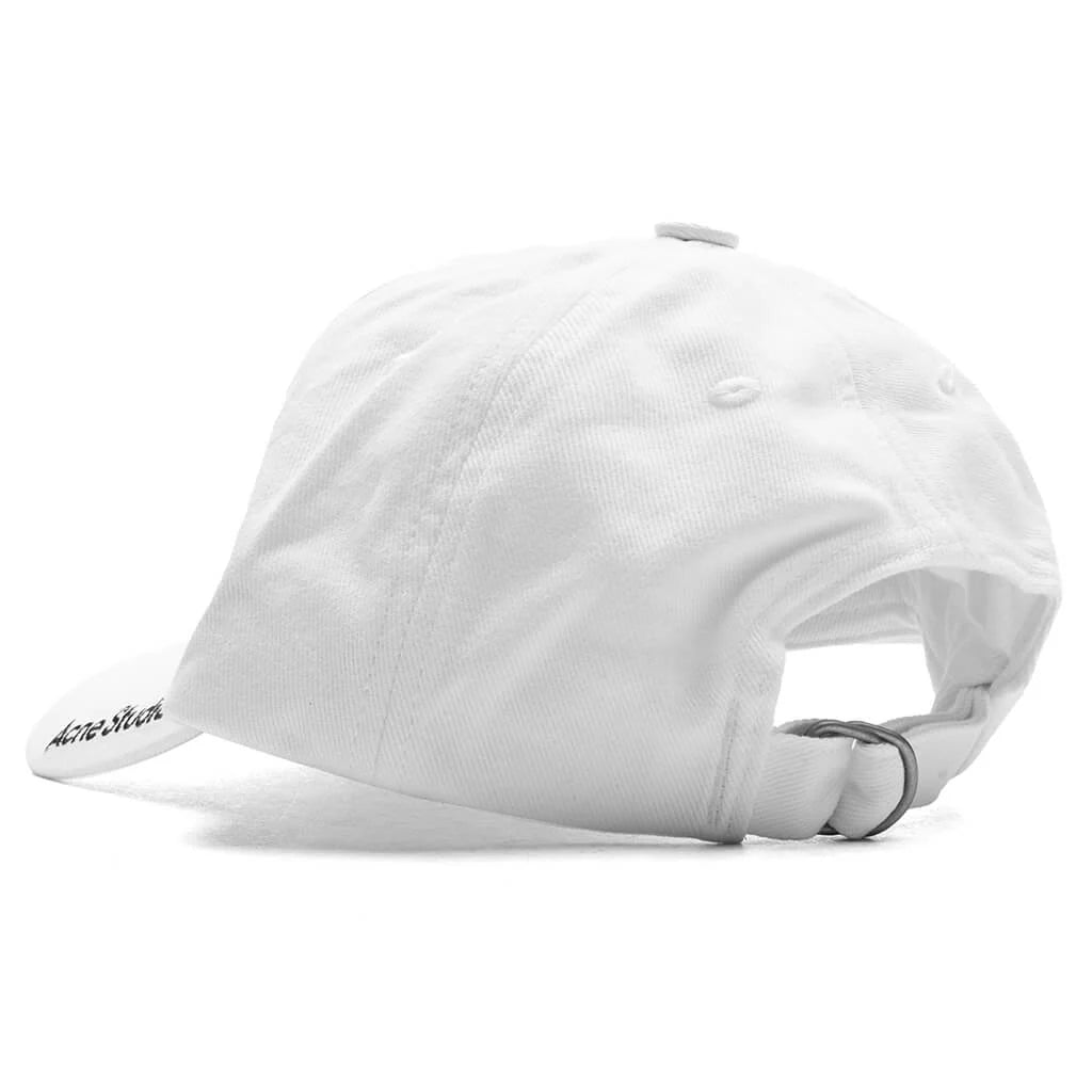 Embroidered Logo Baseball Cap White