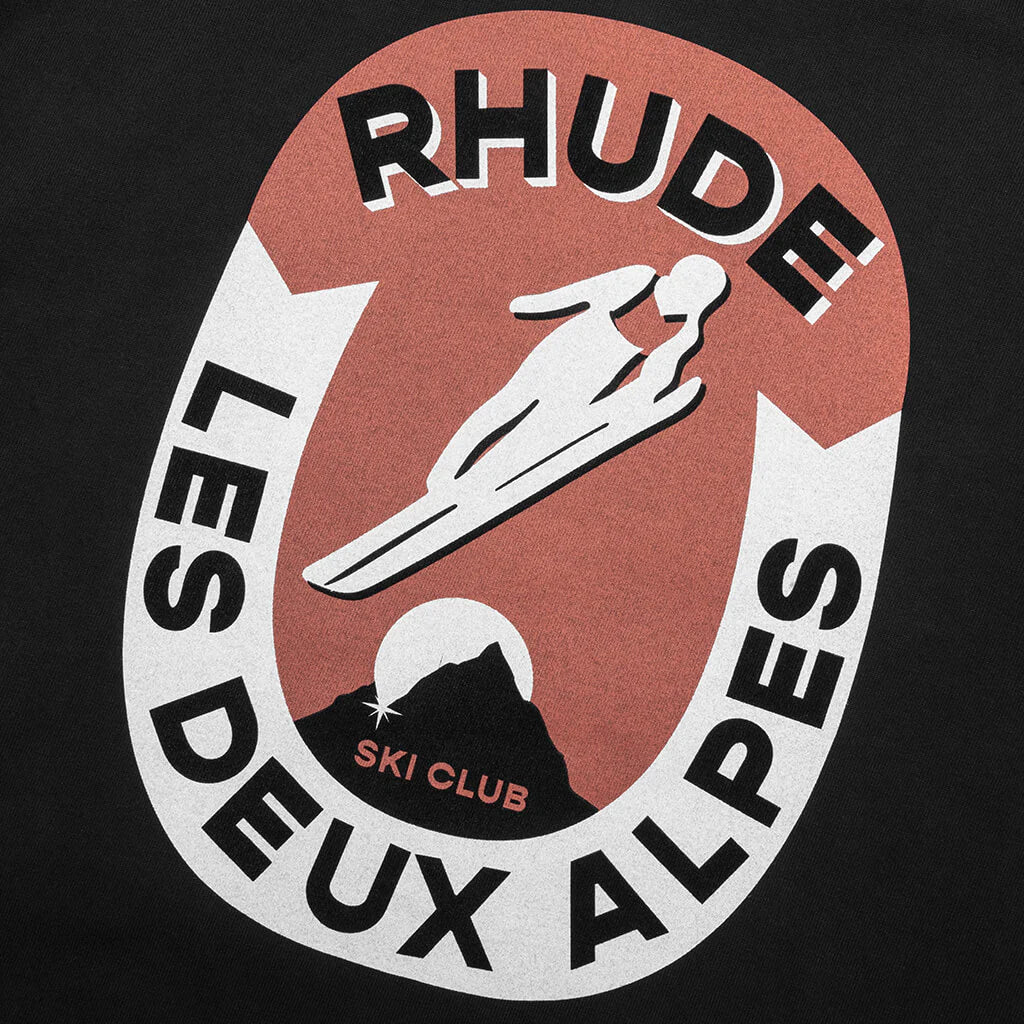 Les Deux Alpes Tee Vintage Black