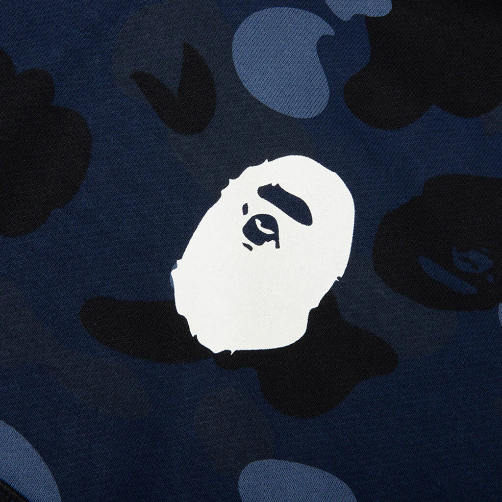 Kids Color Camo Ape Head Relaxed Fit Pullover Hoodie Navy