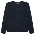 Landscaped Knitted Pullover Navy Blue