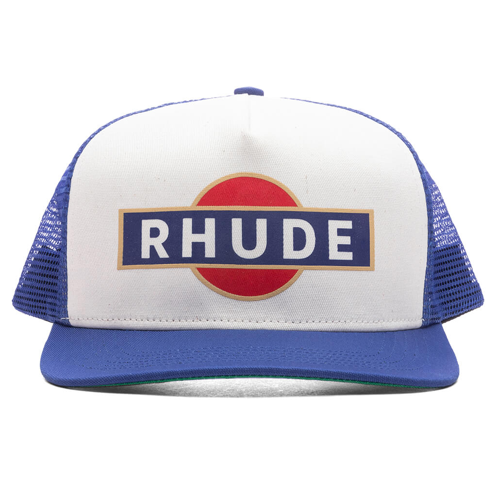 Racer Trucker Hat Navy Off White