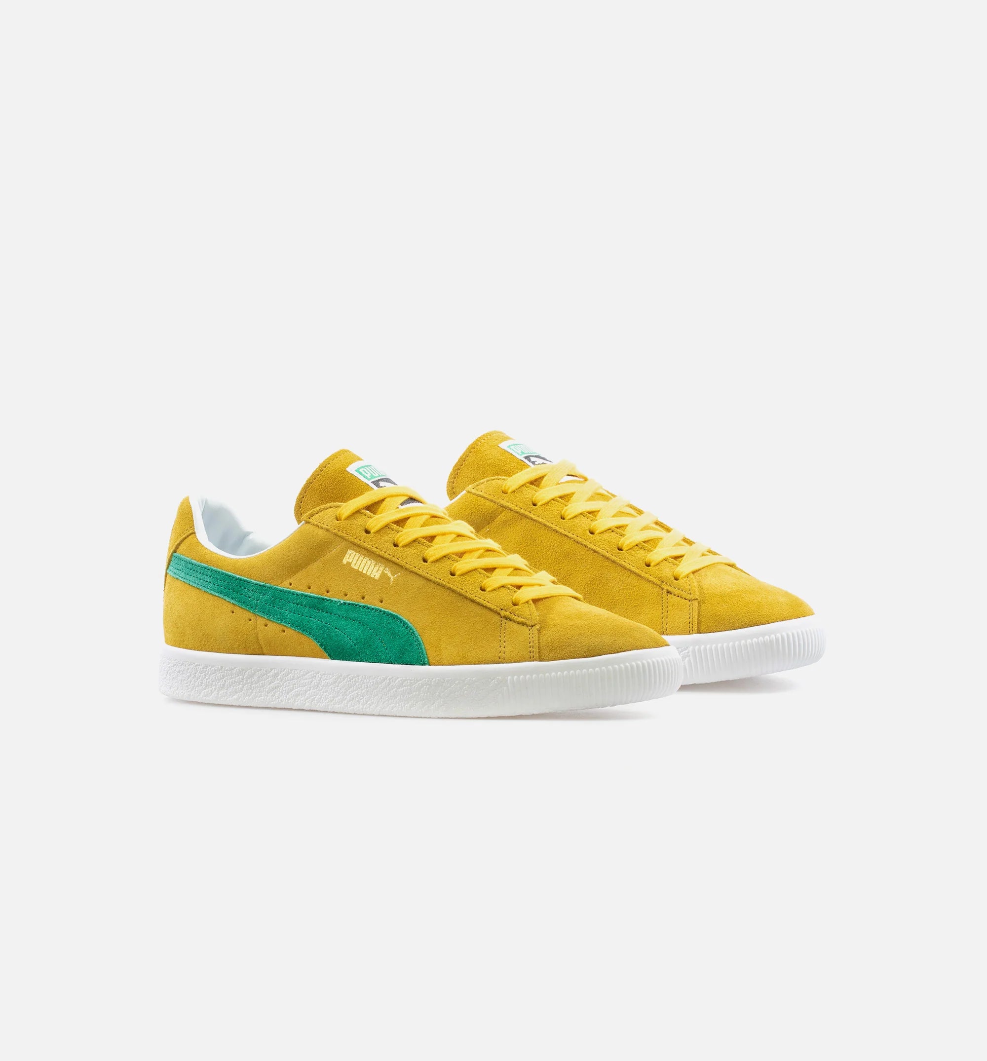 Suede Vintage Mij Retro Mens Lifestyle Shoe Yellow Green