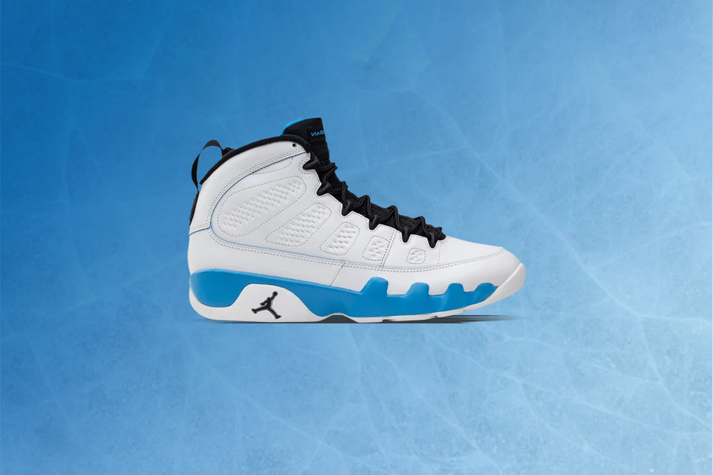 Air Jordan 9 Retro Powder Blue Summit White Black Dark Powder Blue