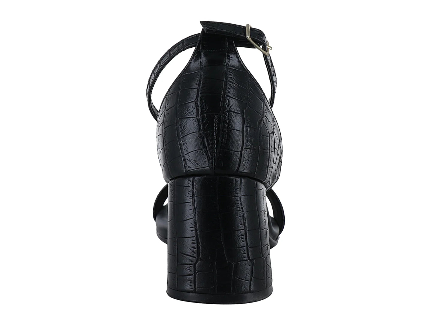 Sandalias Piccadilly Efecto Croco Negro para Mujer