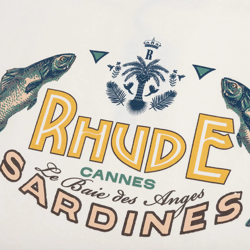 Rhude Sardines Tee Vintage White