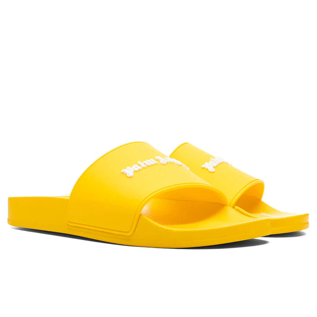 Classic Logo Pool Slider Yellow Fluorescent