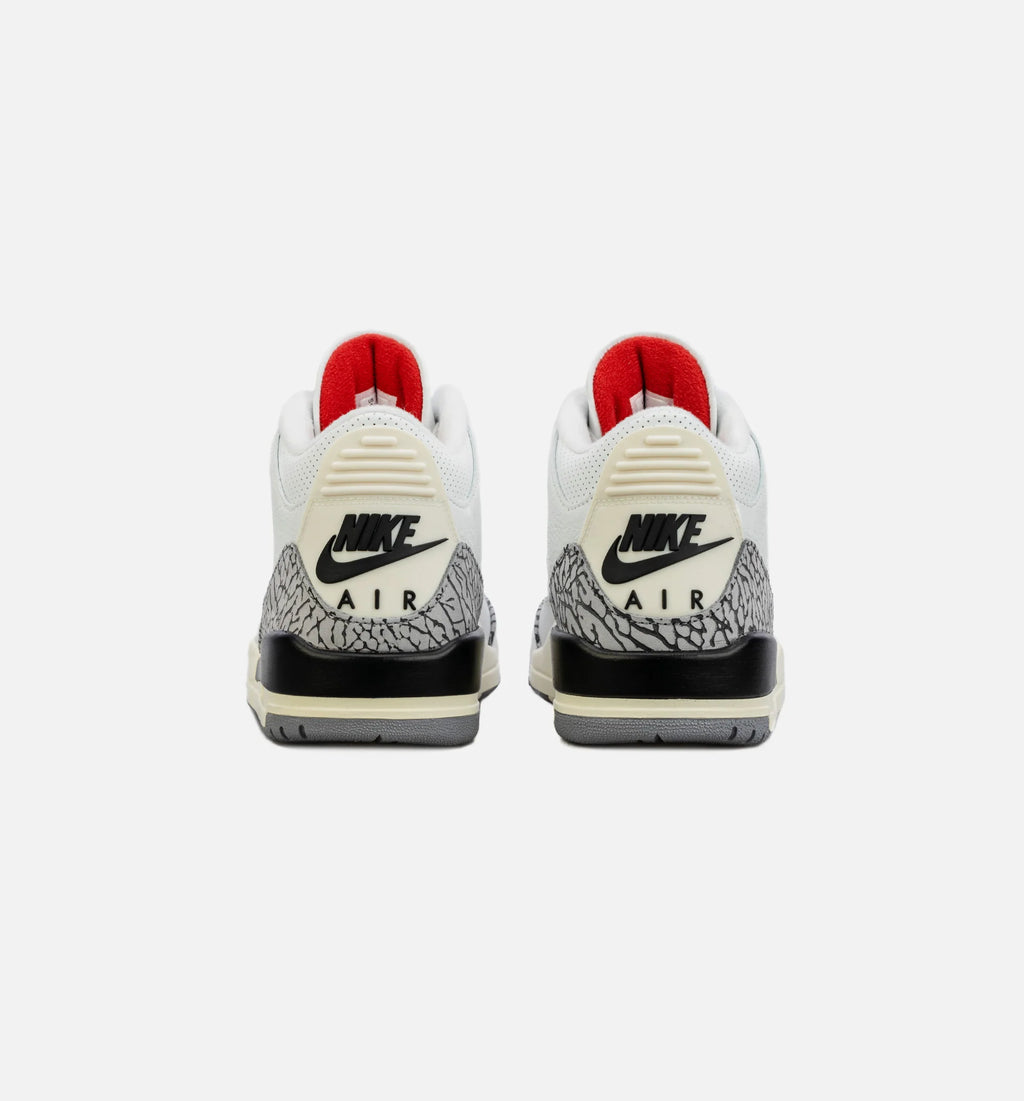 Air Jordan 3 Retro White Cement Reimagined Mens Lifestyle Shoe White Grey Limit One Per Customer