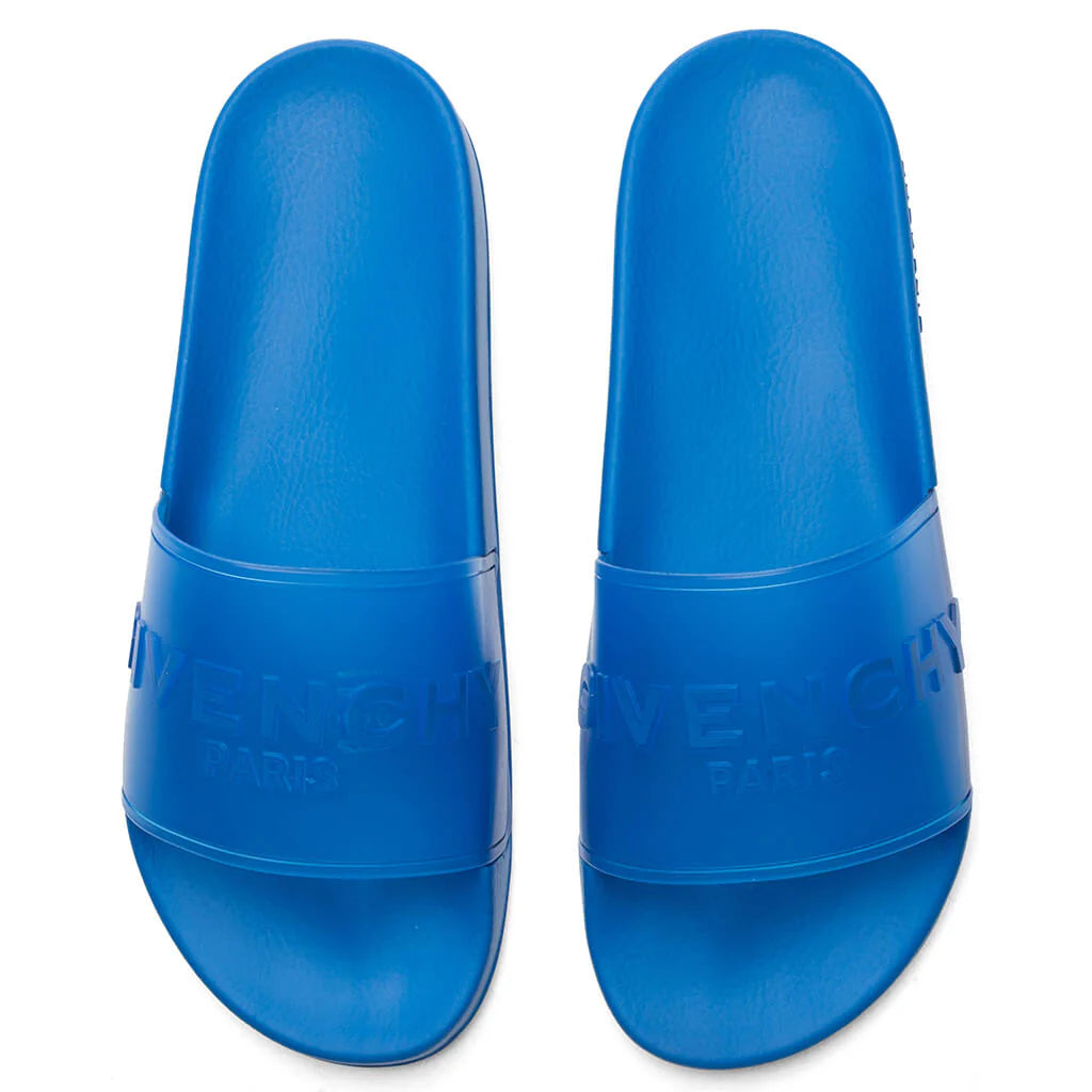 Slide Flat Sandals Bright Blue