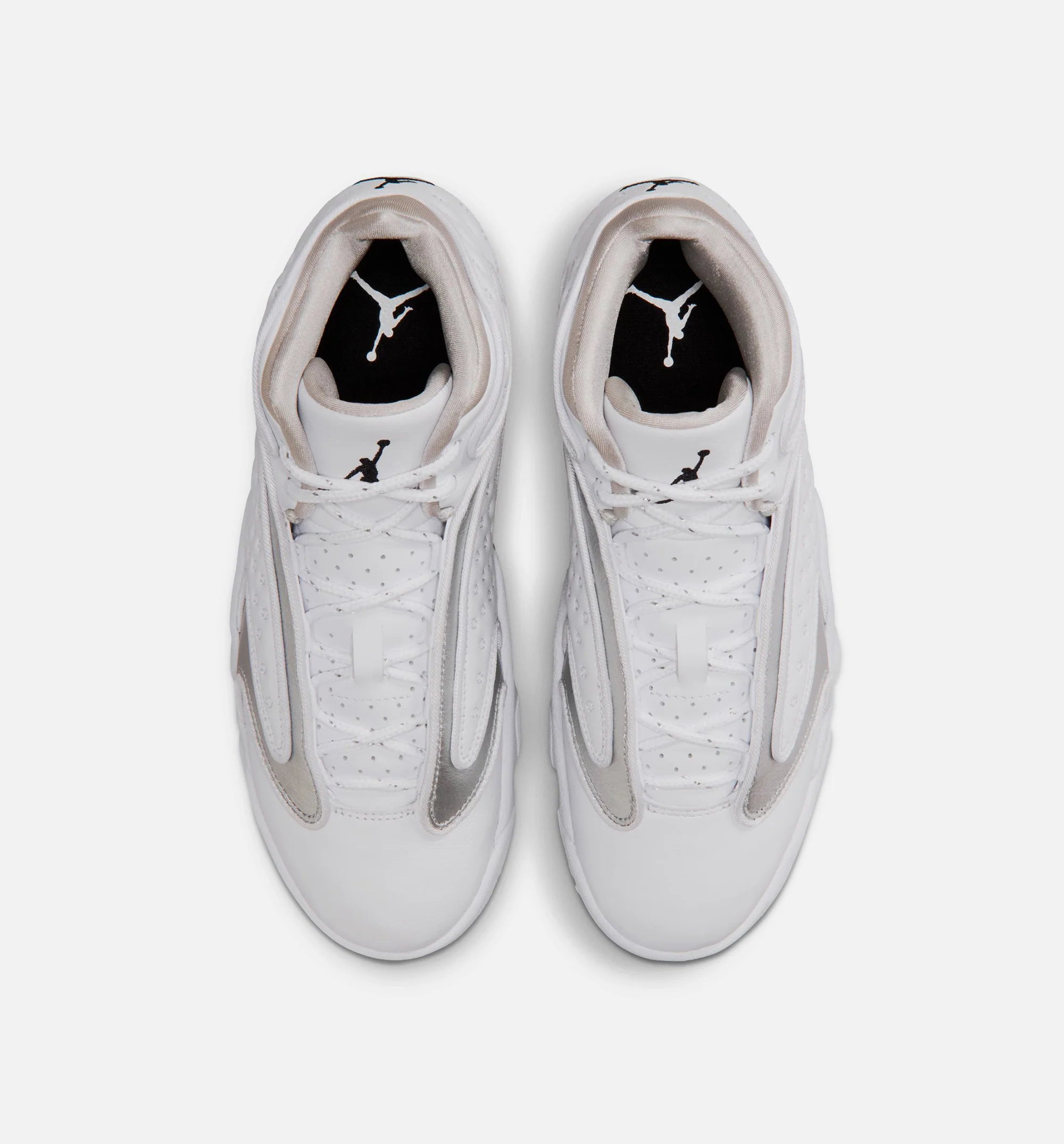 Air Jordan OG Womens Lifestyle Shoe White Black Metallic Silver