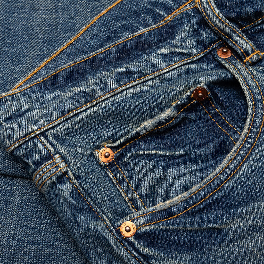 Vintage Square Patch Repair Dark Indigo