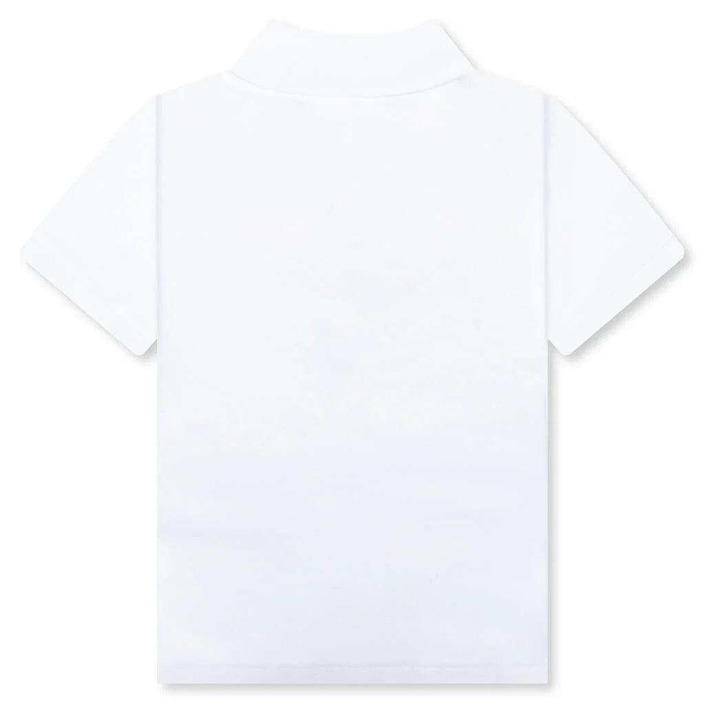 Kids One Point Polo Shirt White