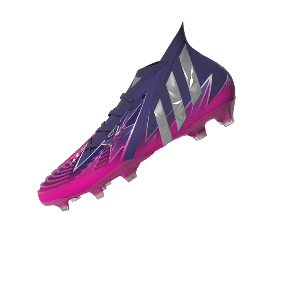 adidas Predator Edge1 FG Firm Ground Boots College Purple Silver Metallic Shock Pink