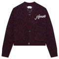 Cable Cardigan Berry