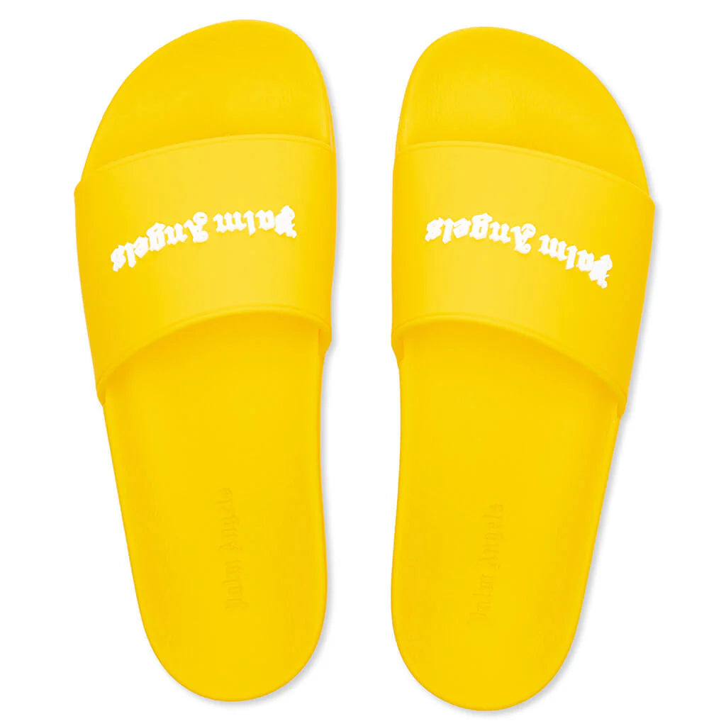 Classic Logo Pool Slider Yellow Fluorescent