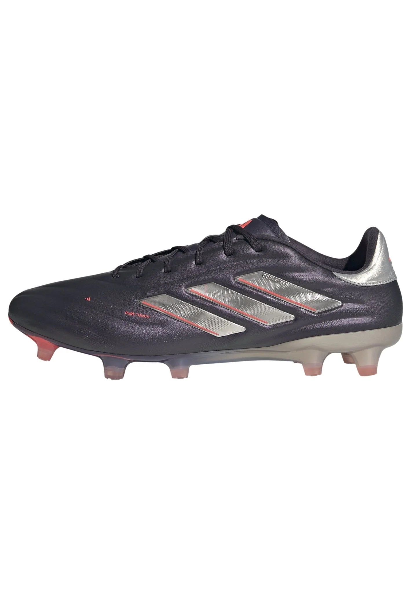adidas Copa Pure 2 Elite Firm Ground Soccer Cleats Black Platin Metallic Turbo