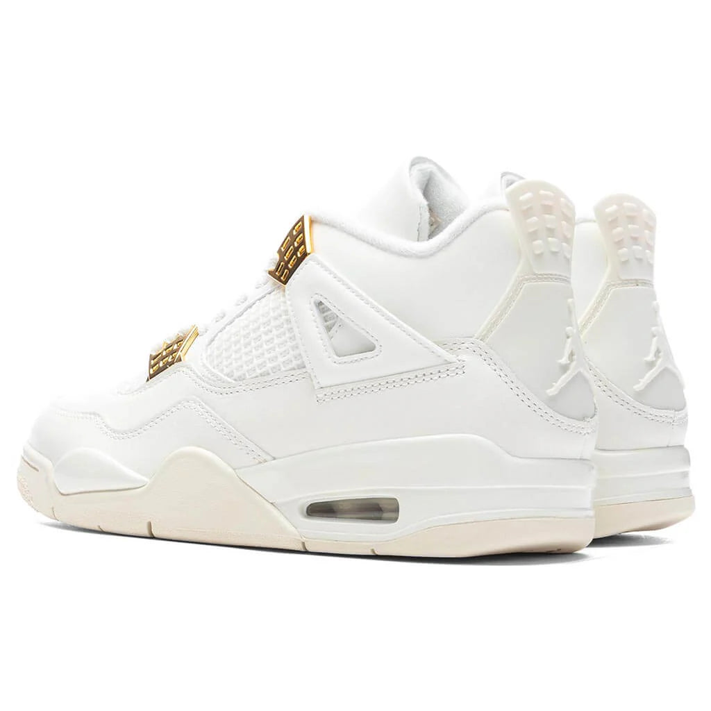 Womens Air Jordan 4 Retro Metallic Gold Sail Metallic Gold Black
