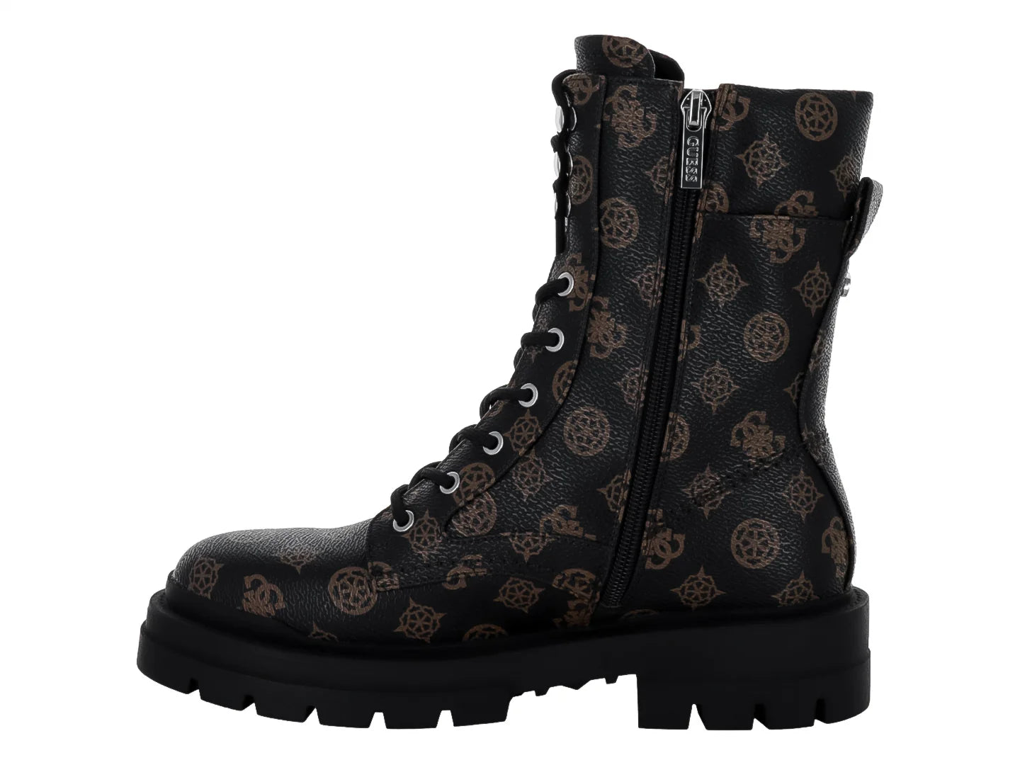 Botines Combat Guess Color Café para Mujer