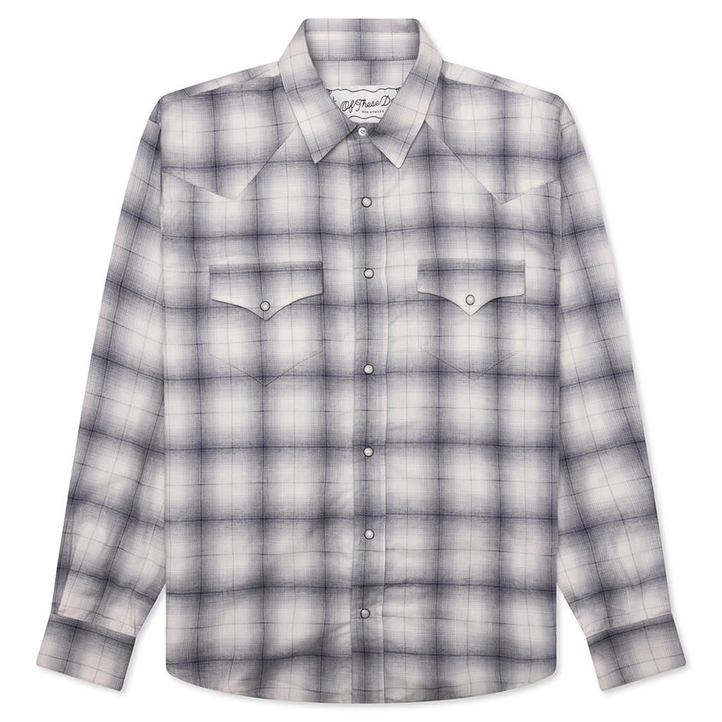 Shadow Plaid Western Shirt Dusk