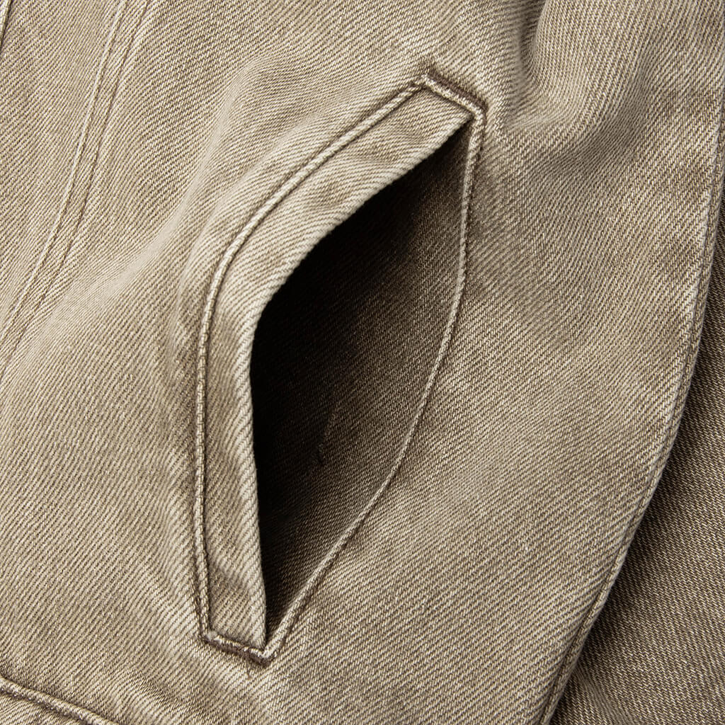 Washed Twill Trucker Taupe