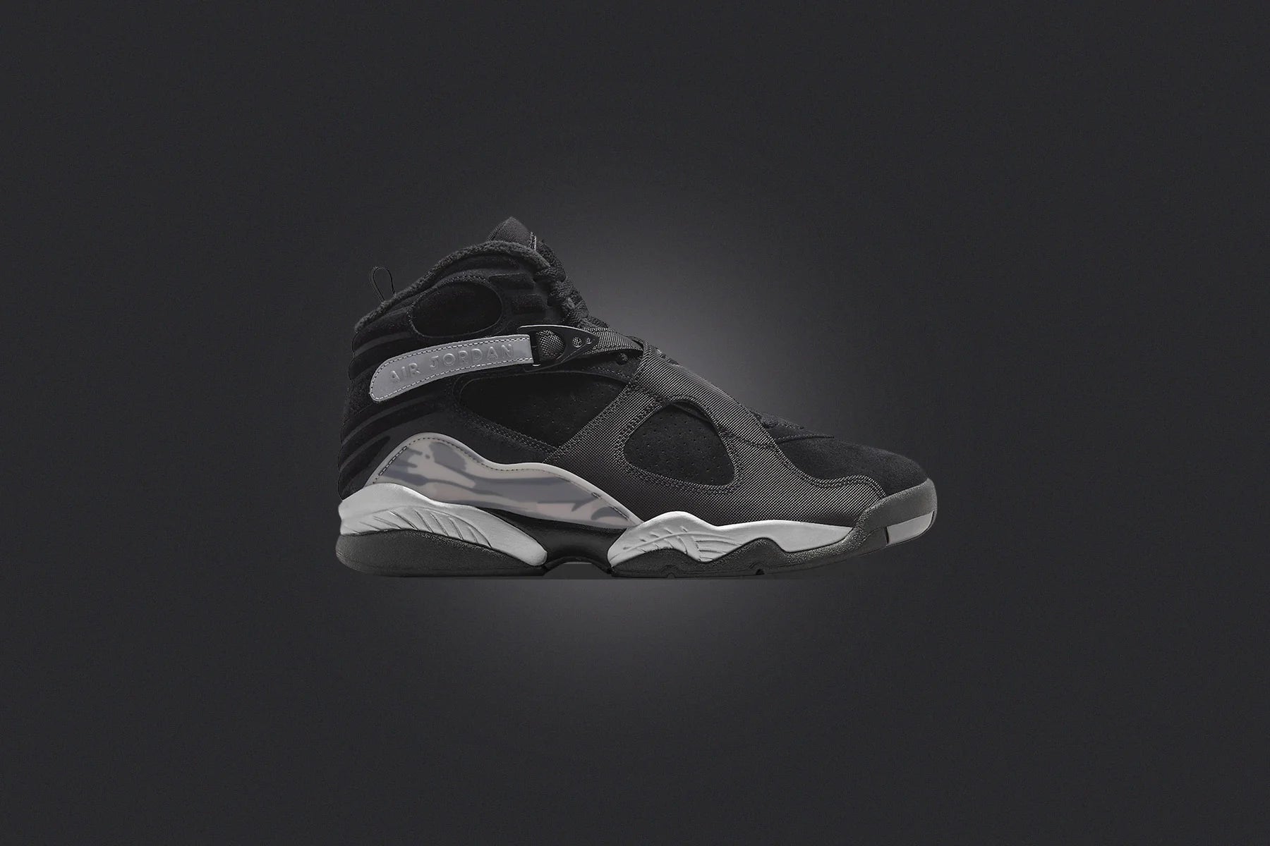 Air Jordan 8 Retro Winterized Black Gunsmoke Metallic Silver