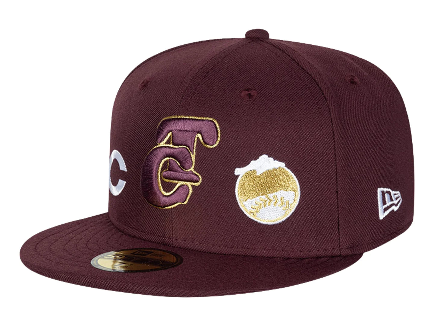 Gorra New Era 59Fifty All Logos Morado Oscuro