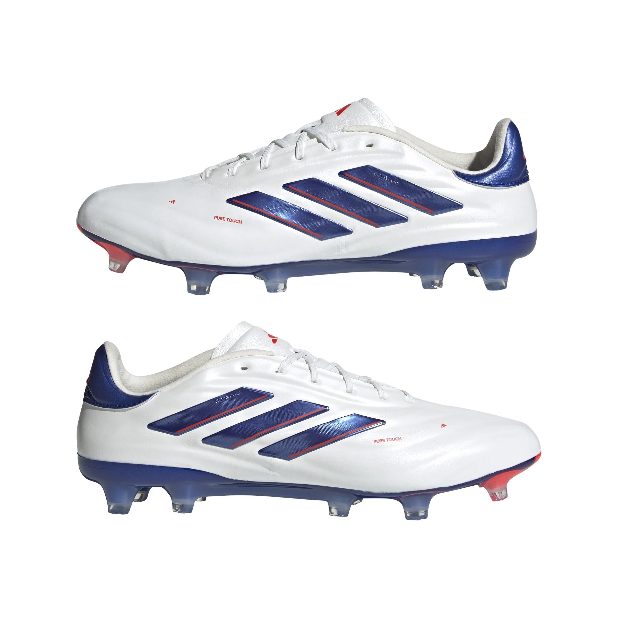 adidas Copa Pure 2 Elite FG Firm Ground Soccer Cleats White Lucid Blue Solar Red