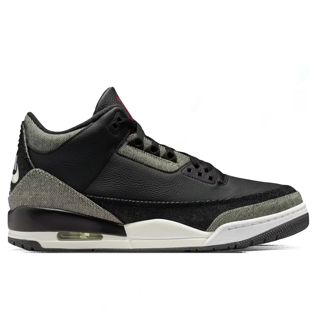 Air Jordan 3 x Levis Black Denim Denim Black Gym Red Black White