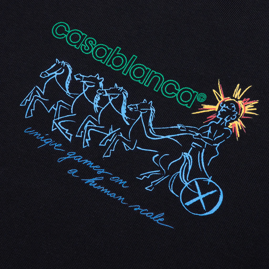 Pentathlon Screen Printed T Shirt Black
