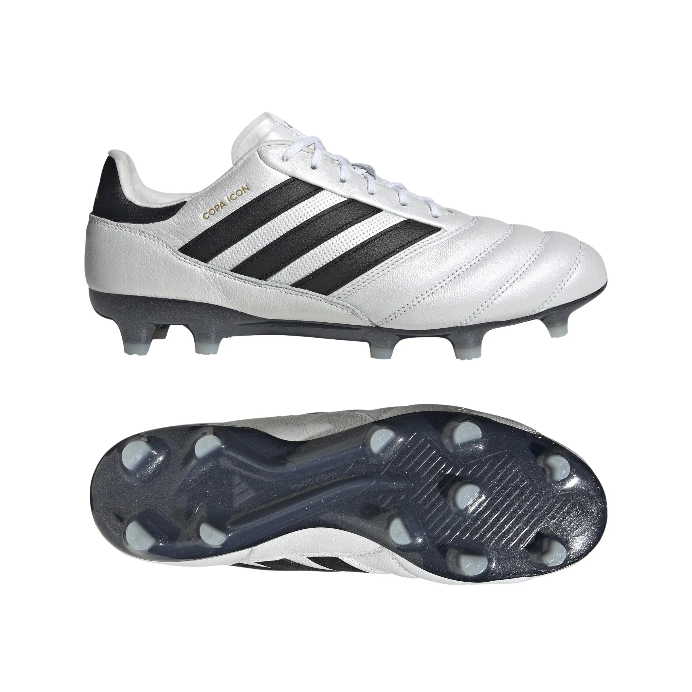 adidas Copa Icon FG Firm Ground Soccer Cleats White Black Gold Metallic