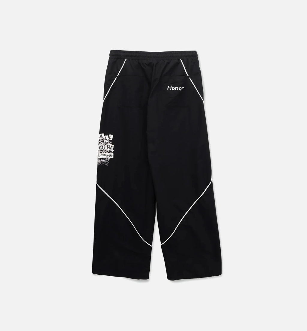 Washed Twill Mens Pant Black White