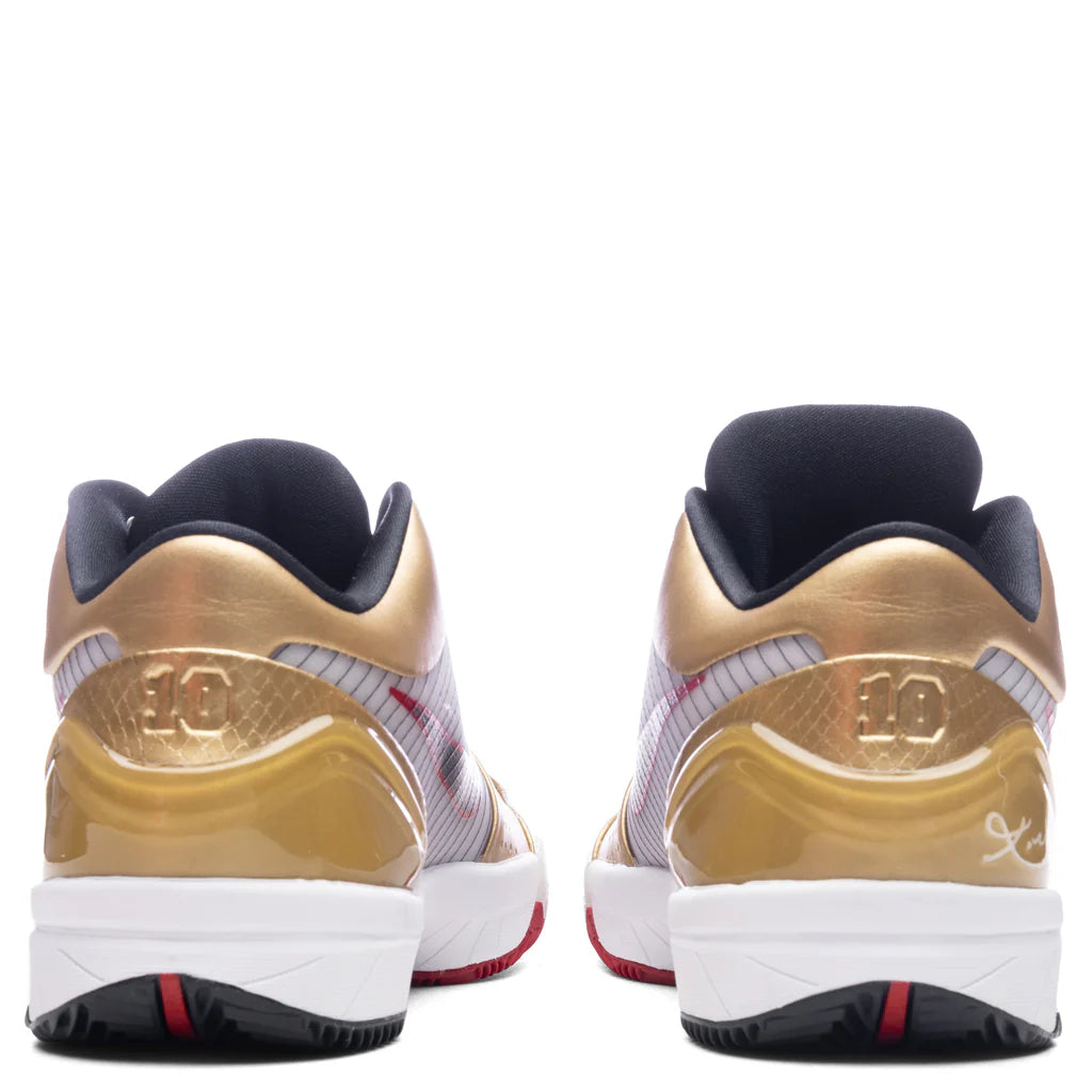 Kobe 4 Protro Gold Medal White Dark Obsidian Varsity Red
