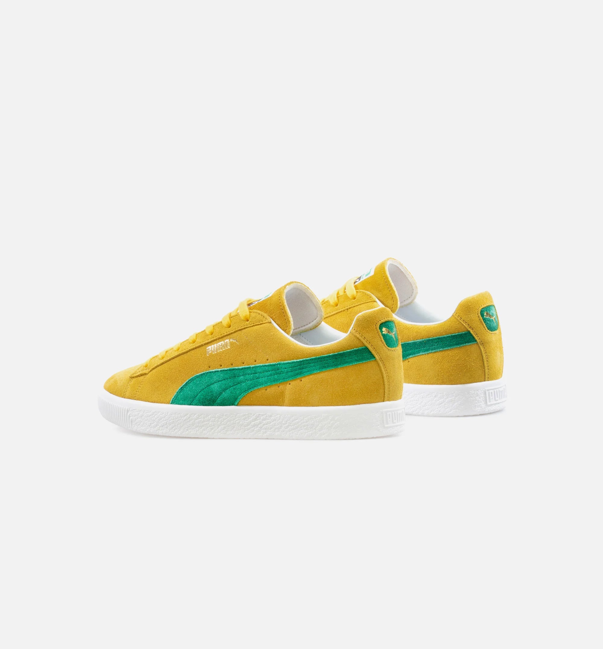 Suede Vintage Mij Retro Mens Lifestyle Shoe Yellow Green