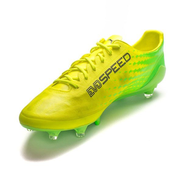 PUMA Evospeed 17 SL FG Firm Ground Soccer Cleats Safety Yellow Black Green Gecko