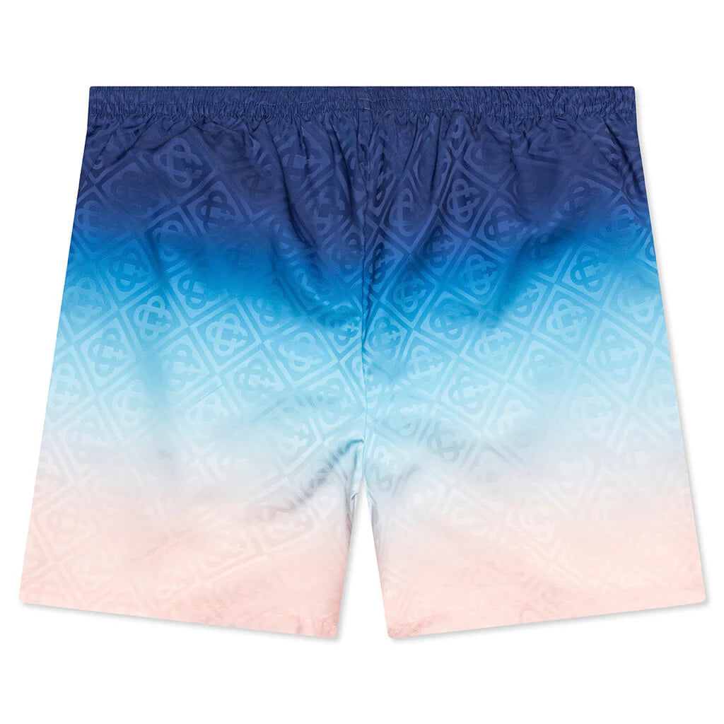 Gradient Printed Swim Shorts Blue
