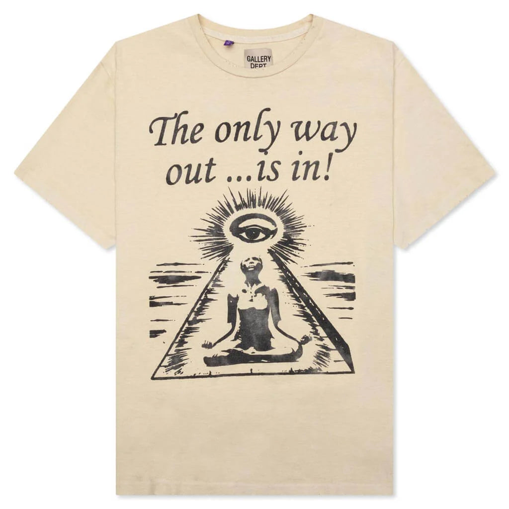 Only Way Out Tee Antique White