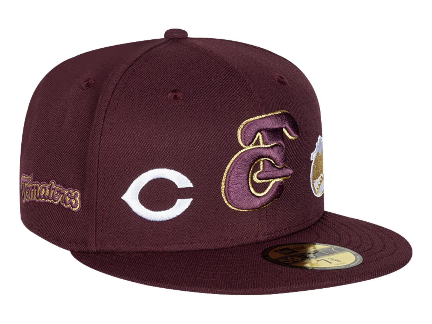 Gorra New Era 59Fifty All Logos Morado Oscuro