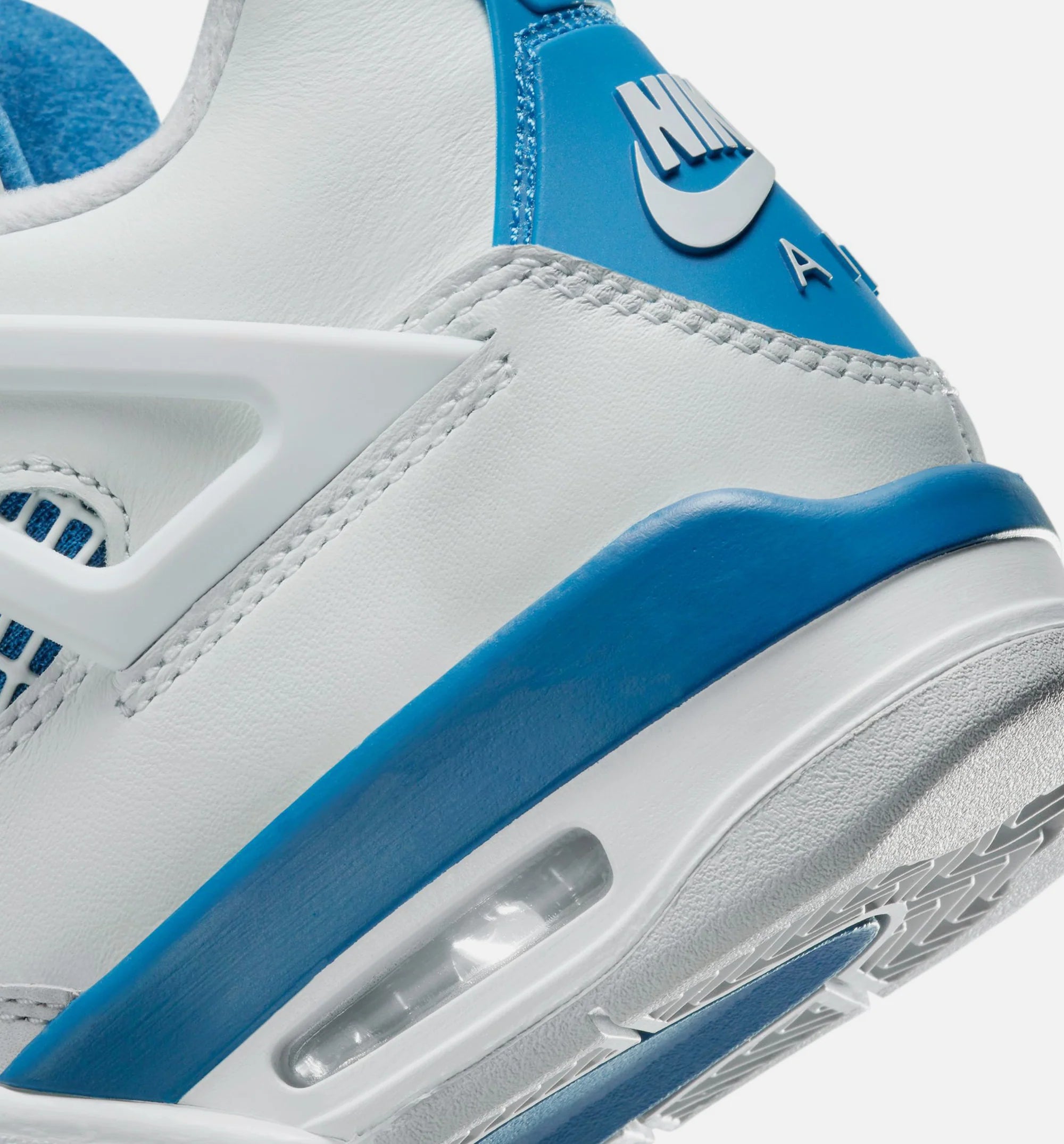 Air Jordan 4 Retro Industrial Blue Grade School Lifestyle Shoe Off White Industrial Blue Neutral Grey