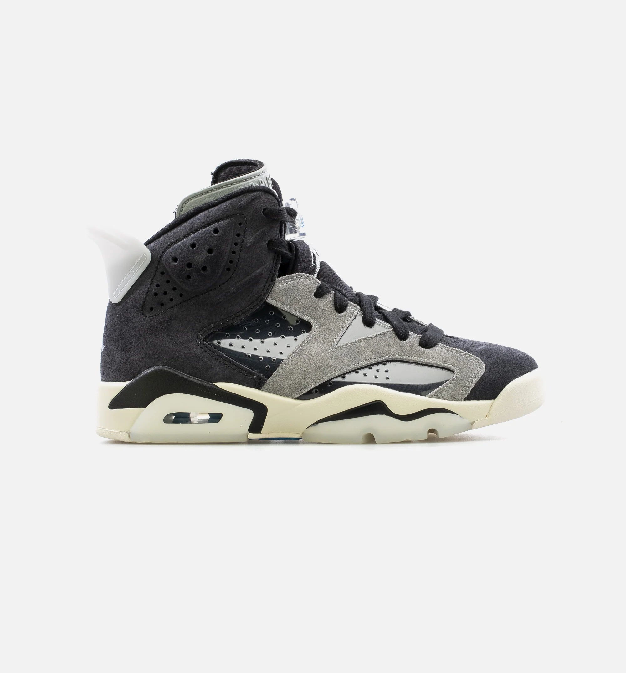 Air Jordan Retro 6 Tech Chrome Womens Lifestyle Shoe Black Grey