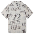 Charcoal Montage Camp Shirt Bone