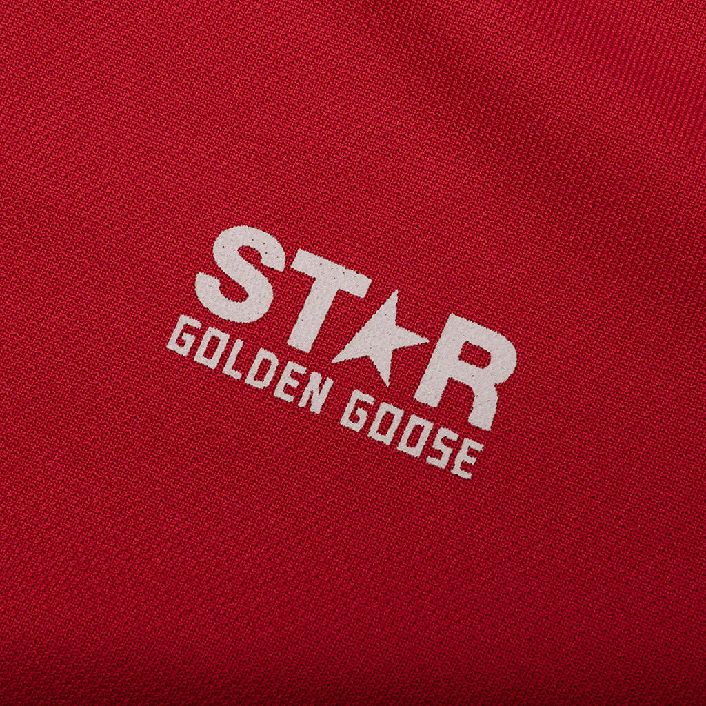 Womens Star Zipped Track Jacket Tango Red