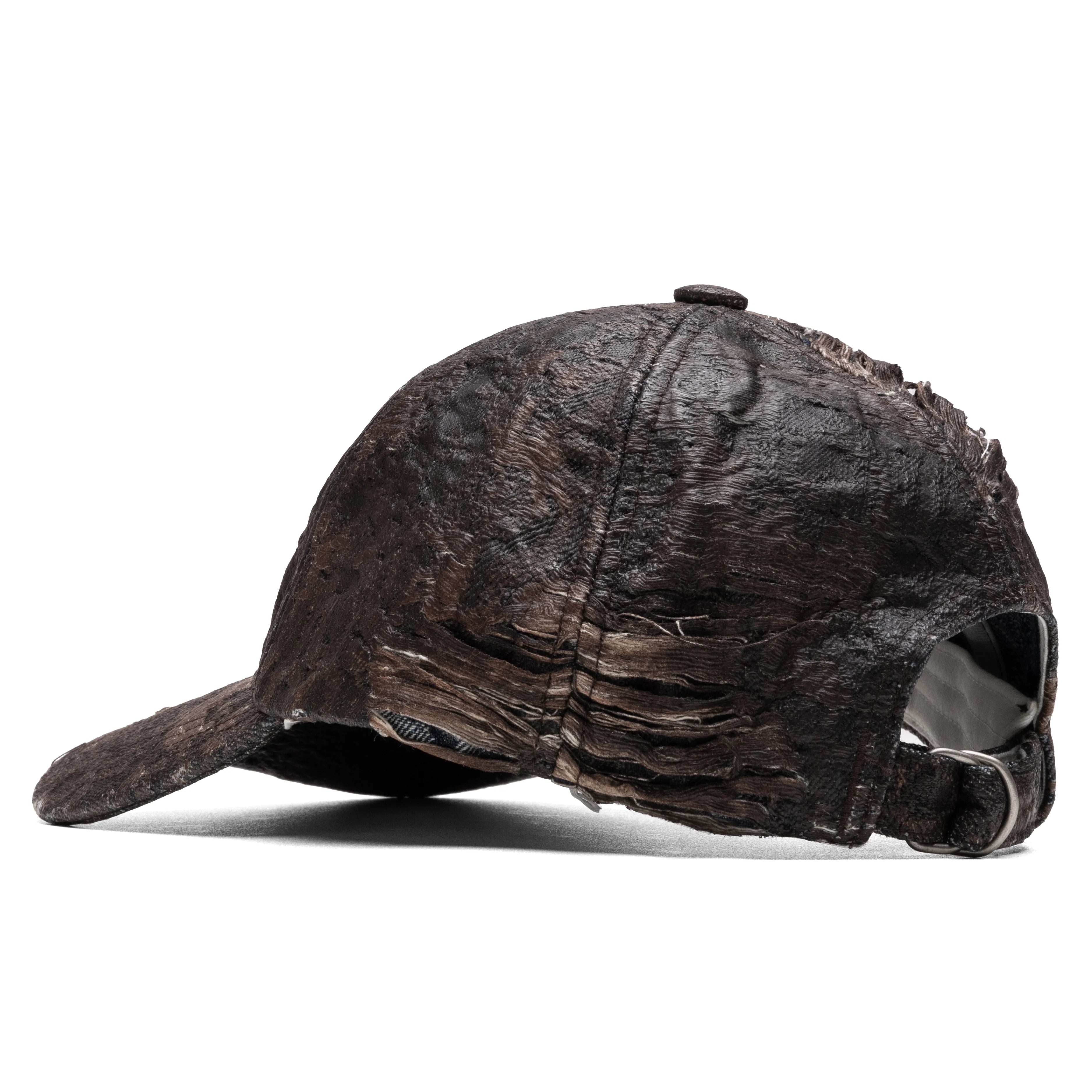 Distressed Monogram Cap Brown