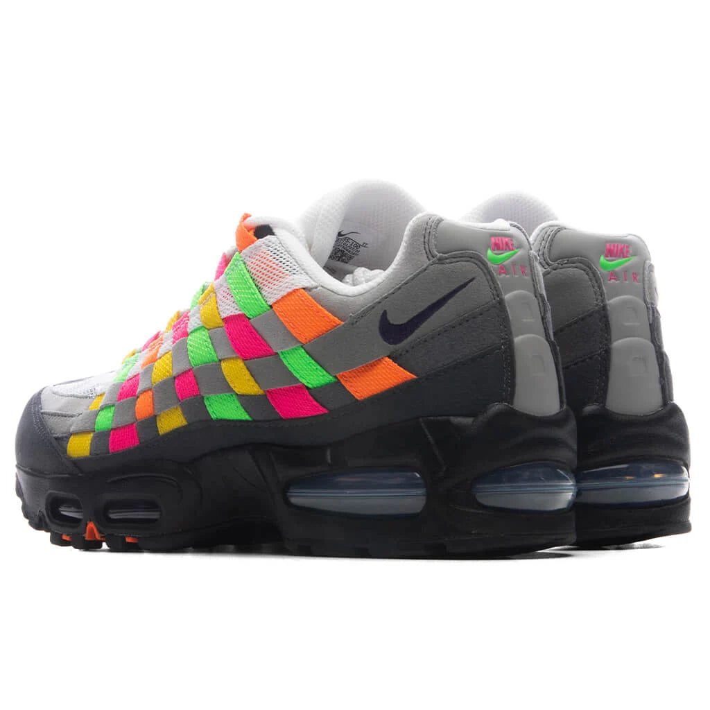 Air Max 95 Big Bubble Woven Multi White Purple Dynasty Pearl Grey